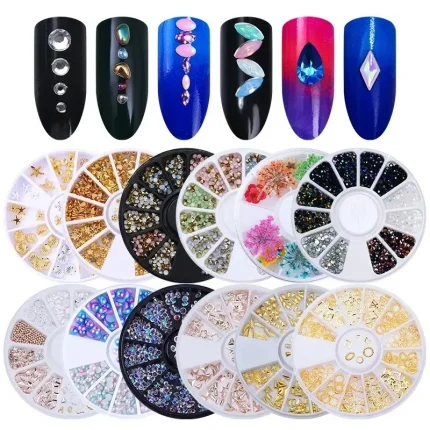 2024 NEW nail parts nail art glitter rhinestone Crystal gems jewelry Bead Manicure decoration accessories nail supplies for professionals